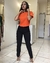 Cropped Alongado Linho Rustico Laranja na internet
