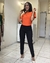 Imagem do Cropped Alongado Linho Rustico Laranja