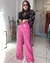 Calça Pantalona Elegance Linho Rosa na internet