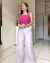 Calça Pantalona Alfaiataria Bege - loja online