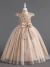Vestido-de-Renda-Caquí-Infantil-Elegante-para-Festas