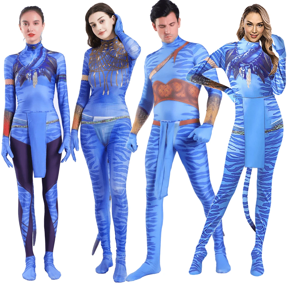 Fantasia Avatar Traje Cosplay Mulheres e Homens
