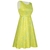 Vestido amarelo com estampa geométrica, ideal para fantasias adultas temáticas.