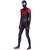 Fantasia Homem-Aranha Gwen adulto unissex com detalhes em vermelho e preto, incluindo máscara e luvas.