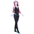 Fantasia de Homem-Aranha Gwen para adultos, unissex, com detalhes em vermelho e preto.