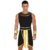Fantasia gladiador romano masculina com detalhes em dourado, ideal para festas e eventos temáticos.