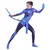 Fantasia unissex inspirada no personagem do filme Avatar, com design azul e detalhes temáticos, ideal para festas e eventos.