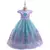 Vestido infantil da Pequena Sereia Ariel com detalhes em azul e roxa, ideal para fantasias de princesa.