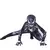 Fantasia do Homem Aranha Venom Infantil, modelo em pose de aranha, com detalhes em preto e branco.