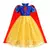 Fantasia Branca de Neve com acessórios, incluindo vestido amarelo, capa vermelha, tiara, luvas e cajado.