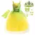 Vestido infantil fantasia Princesa Tiana amarelo e verde com acessórios como tiara, laço, pulseiras e colar