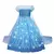 Vestido infantil da Frozen com luzes de LED, em tons de azul, com detalhes brilhantes e um corpete decorado.