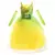 Vestido infantil fantasia da Princesa Tiana em tons de amarelo e verde com detalhes brilhantes e luvas verdes