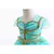 Fantasia infantil da Princesa Jasmine em tom de azul, com detalhes em dourado e tule.