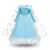 Fantasia infantil da Princesa Elsa, incluindo vestido azul, capa, luvas, tiara e varinha mágica.