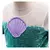 Vestido infantil da Pequena Sereia, com detalhes em azul e roxo, e concha na parte superior.