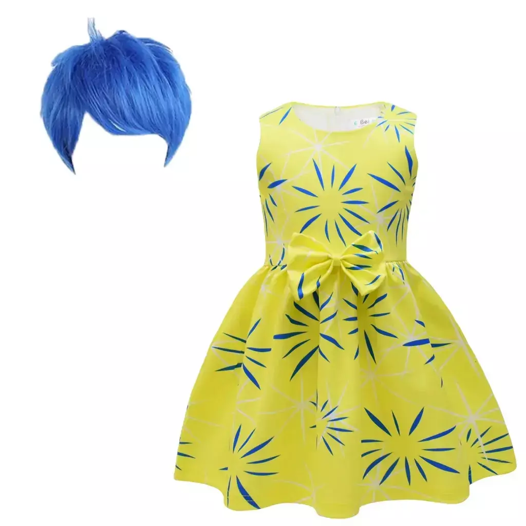 Fantasia Infantil Alegria Divertidamente com Peruca