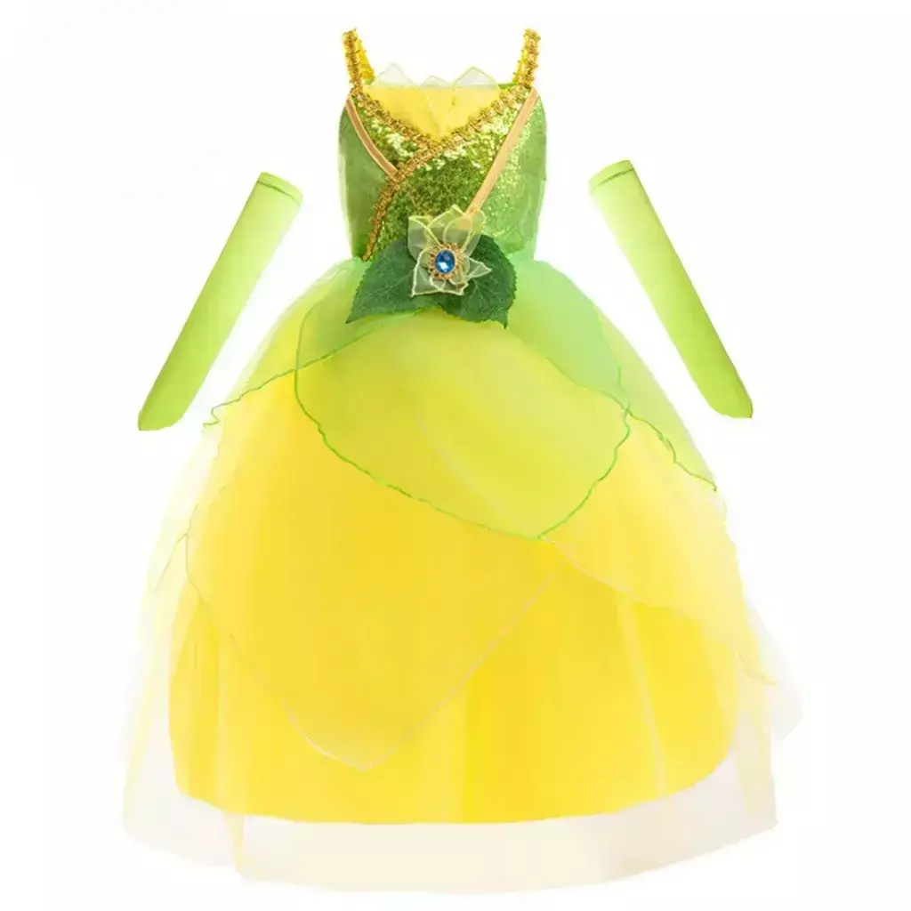 Vestido Infantil Princesa Tiana