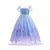 Vestido infantil da Elsa, da Disney, com tiara, varinha mágica, laço de cabelo e luvas azuis.