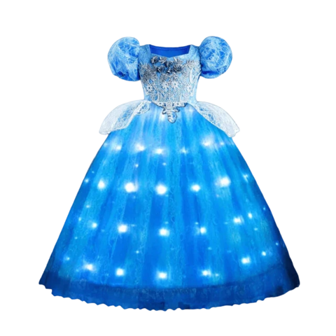 Fantasia Infantil Cinderela com Luzes de Led - comprar online