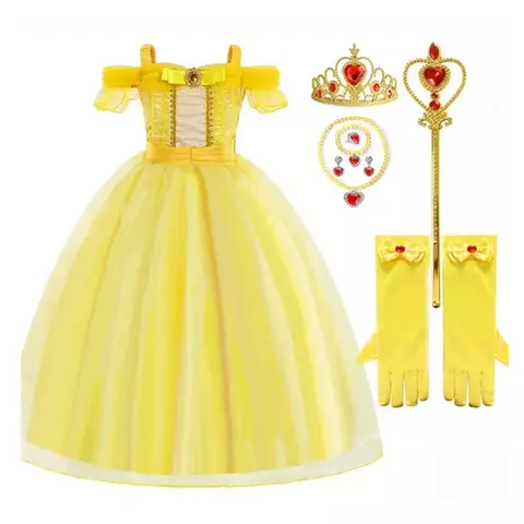 Fantasia Princesa Bela Infantil com Acessórios - comprar online