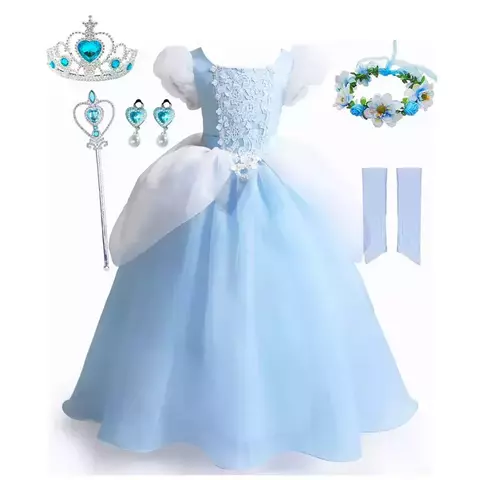 Fantasia Princesa Cinderela Infantil com Acessórios - comprar online