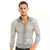 Camisa de lantejoulas masculina brilhante estilo anos 70 e 80, com design prateado e ajuste moderno.