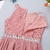 Imagem do Vestido de Renda Rosa Sem Mangas Infantil
