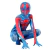 Fantasia infantil do Homem-Aranha 2099 em 3D, destacando o design azul e vermelho do traje.