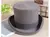 Chapéu Cartola Fedora liso de lã masculina na cor cinza, estilo steampunk.