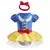Fantasia de princesa encantada para bebês, com vestido azul e amarelo, e faixa vermelha.