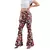 Calça boca de sino hippie anos 70 feminina. Estampa retrô, confortável e estilosa. Ideal para fantasias e looks autênticos