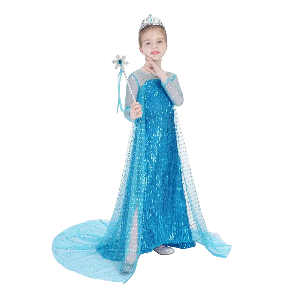Fantasia Elsa Frozen Luxo Infantil com Acessórios