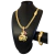 Cordão + Pulseira Lacraia 9mm Pingente São Jorge Cravejado Mod.3 Banhado a ouro 18k