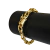 Cordão + Pulseira Trançado 7mm Pingente Letra Cravejado Redondo Banhado a Ouro 18k - Miami Gold 18k