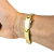 Bracelete Articulado Placa Fecho Duplo 10mm Banhado a Ouro 18k na internet