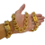 Corrente Pulseira Friso Triplo 20mm Banhado a Ouro 18k - Miami Gold Import