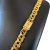 Cordão Friso Triplo 13mm Pingente São Jorge Aro Cravejado Cristal Banhado a Ouro 18k - Miami Gold 18k
