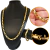 Cordão + Pulseira Trançado 7mm Banhado a Ouro 18k
