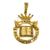 Medalha Coroa Bíblia Versículo "O senhor é meu pastor" para Cordões de 8mm a 16mm - 6,5x4cm - 29g - Banhado a Ouro 18k - Miami Gold Import