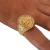 Anel São Jorge Cravejado - 19g - Banhado a Ouro 18k