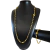 Cordão+Pulseira Tijolinho Alongado 5mm Banhado a Ouro 18k