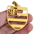 Pingente Flamengo CRF Escudo Vazado Médio Banhado a Ouro 18k na internet