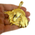 Cordão+Pulseira Grumet 13mm+Pingente Cavalo Égua Pônei Banhado a ouro 18k - Miami Gold 18k