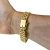 Pulseira Trançado Quádruplo 13mm Banhado a Ouro 18k