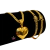 Cordão+Pulseira Grumet - Feminino - 5mm - Fecho Duplo - Pingente Coração - Banhado a Ouro 18k