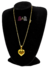 Cordão Cadeado - Feminino - 2mm - Fecho Bomba - Pingente Coração Liso - Banhado a Ouro 18k - comprar online