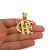 Pingente Flamengo Crf Vazado - 5x3,5cm - 8gBanhado a Ouro 18k