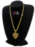 Cordão Peruano - Feminino - 6mm - Fecho Bomba - Pingente Coração Preto Cravejado - Banhado a Ouro 18k - comprar online