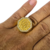 Anel CRF Flamengo Octagonal Cravejado - 10g - Banhado a Ouro 18k - comprar online